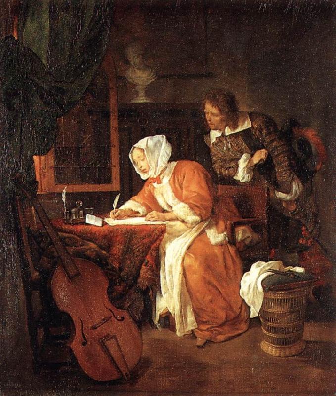 METSU, Gabriel The Letter-Writer Surprised sg oil painting image